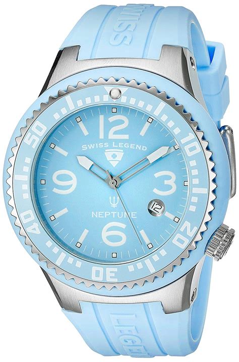 light blue watch.